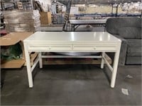 WHITE TABLE DESK WITH TWO DRAWERS ***LIGHTLY
