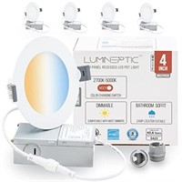 LUMINEPTIC 4 Inch White 9W 5CCT Selectable Color