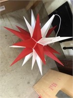 Red and White Plastic Moravian Star