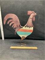 Wood and metal rooster