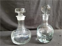 Pair of crystal decanters