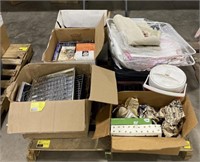 Pallet lot of household items including books,