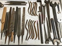 Lot of Asst. Tools: Files, Wrenches, etc.