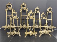 Ornate Baroque Brass Display Easels