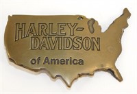 Brass Harley Davidson U.S.A. Belt Buckle