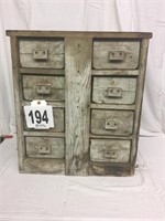 Antique Painted 8 Drawer Cabinet