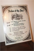 "Rules of the Inn" -  Metal Sign