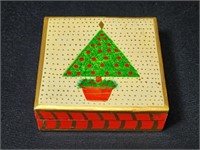 FORESIDE SET OF 6 COASTERS IN BOX- CHRISTMAS TREE