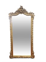 Large Late 19th Century French Gilt Saloon Mirror,