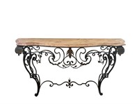 Fine French Marble Top Console Table,