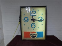 1973 Lighted Pepsi clock 30"x40" tall.