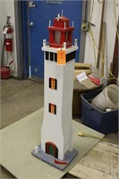 54" Wooden Lighthouse, Unused