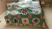 Hand stitched quilt, some damage