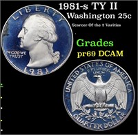 Proof 1981-s TY II Washington Quarter 25c Grades G