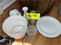 large group of candle holders, pots, etc.