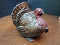 Antique AC Williams cast iron still turkey bank