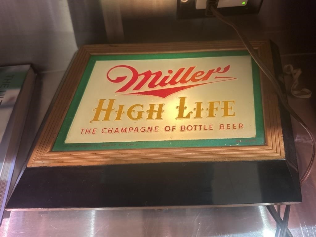 Miller High Life lighted sign