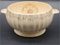 Vintage Footed China Bowl Trimmed w/ 22K Gold