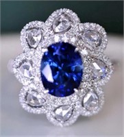 Royal Blue Sapphire 18Kt Gold Ring