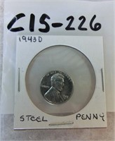 C15-226  1943D steel war penny