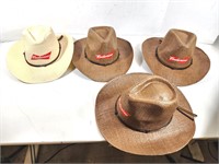 GUC Budweiser Straw Cowboy Hats (OS) (x4)