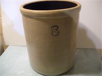 #8 Crock - Tan & Brown 14x17 inches