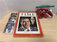 Misc. Lot of Items - Time Magazines, Hockey