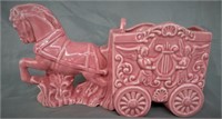 VINTAGE SHAWNEE HORSE AND CARRIAGE PLANTER