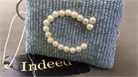 New Indeed C Initial Tiny Beaded Pouch
