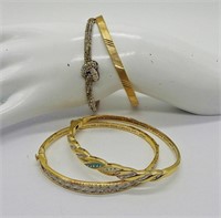 4 Gold Tone Fashion Bracelets