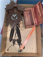 Germany made cuckoo clock & lane cedar box