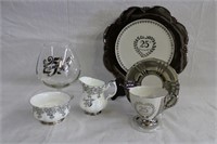 25th Anniversary, Royal Winton 10" plate,cup and