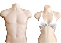 Female Hollow Back Mannequin Torso Set w/ Metal St