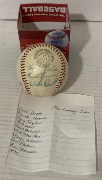 (SP) Chicago cubs 1960 assorted autographed | Live and Online Auctions ...
