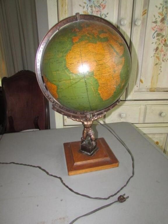 lighted globe of the world
