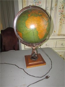 lighted globe of the world