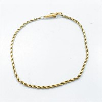Rope Link 14k Yellow Gold Bracelet