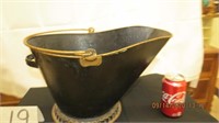 Black painted gold rim coal bucket
