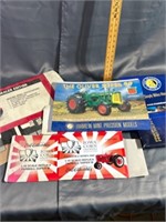 Boxes and parts of boxes from toy tractor collecto