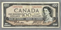 1954 Canada 100 dollar note Billet de 100 dollars