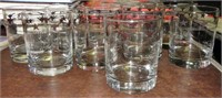 Set of 10 Western Low Ball Glasses