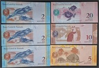 6 Banknotes fron Venezuela  2012 & 2013