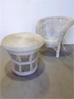 Wicker Chair & Table