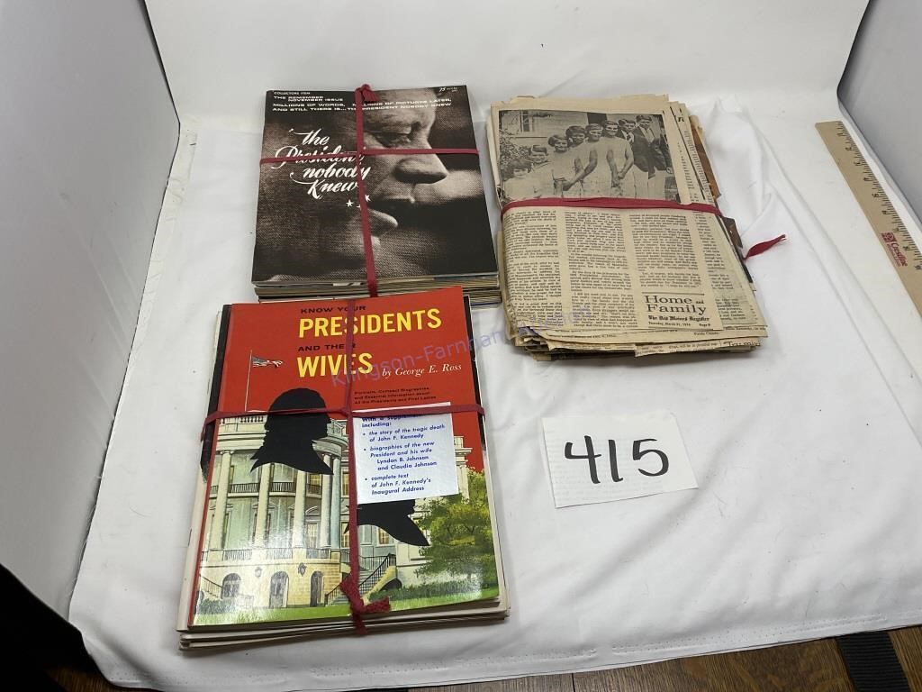 John F Kennedy memorabilia magazines