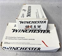 (100) Rnds 40 S&W, Winchester, 180 Gr JHP