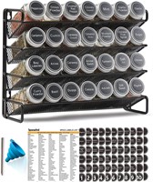 Spice Rack Organizer with 28 Spice Jars