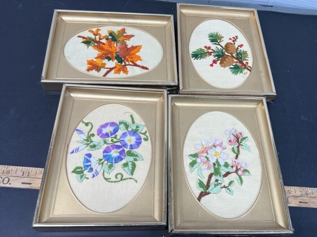 4 Needlework Pictures