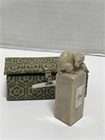 Stone Chinese Stamp with Case