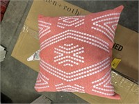 (6) ALLEN & ROTH CORAL STITCHED THROW PILLOWS