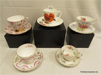 5 China  Cups & Saucers